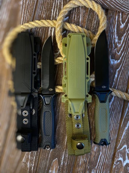 Набор тактических ножей Gerber 2 шт черный и зеленый 1589 фото